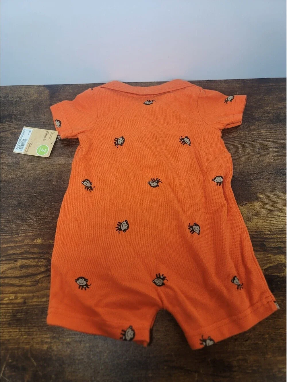 Carter’s Boy Monkey Romper Size 3 Months
